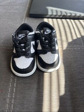 Nike Kids Black and White Panda Low-Top Dunks